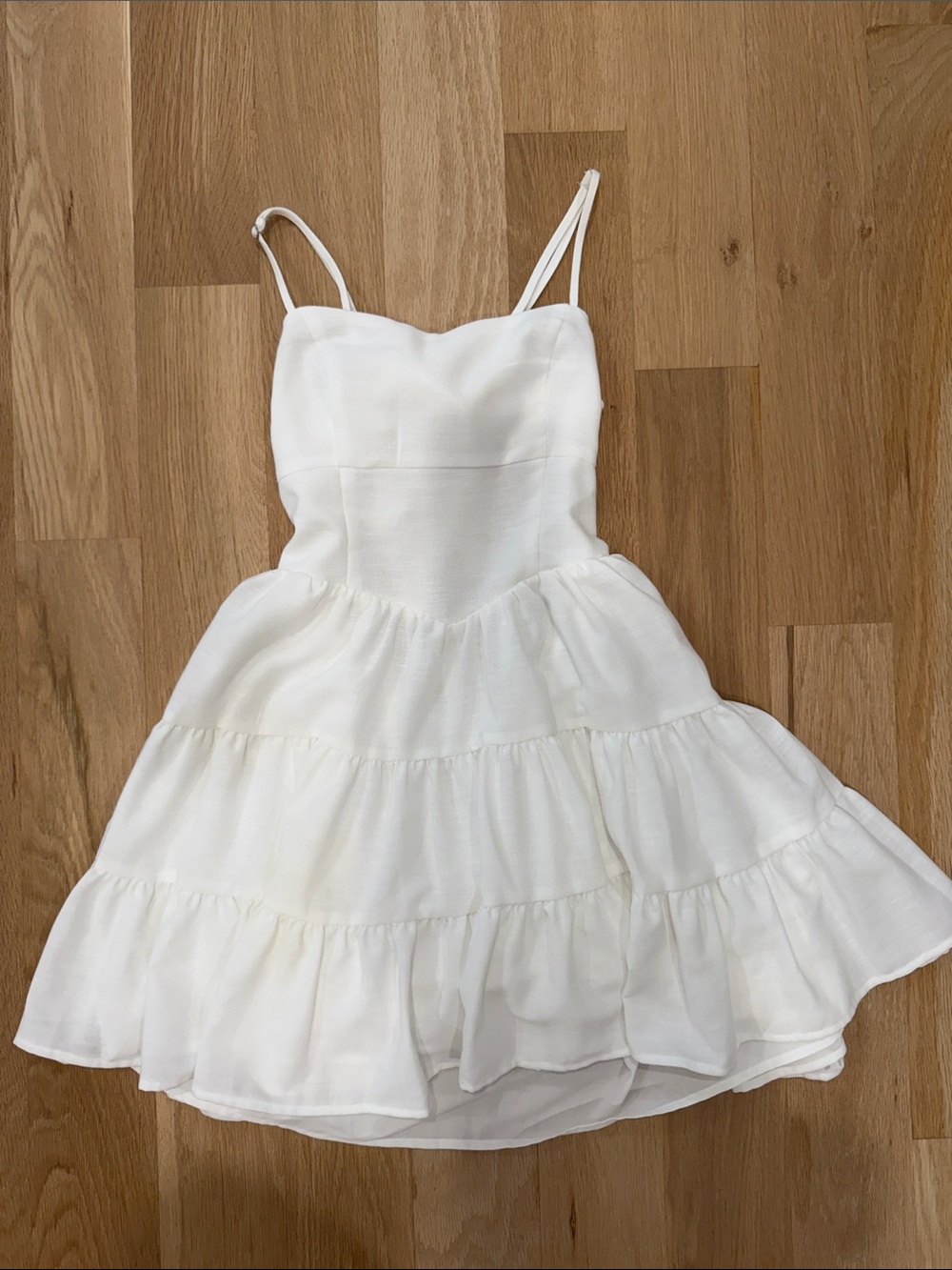 Altar'd State White Tiered Spaghetti-Strap Kids Dress